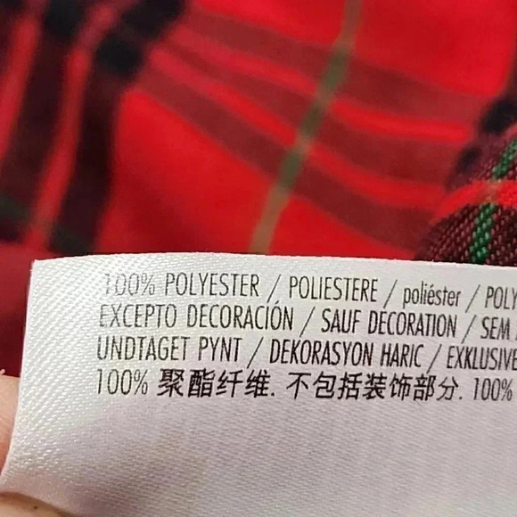 Disney Japan Button Up red plaid Mickey mouse Pajamas Top Men's XL - Picture 5 of 9